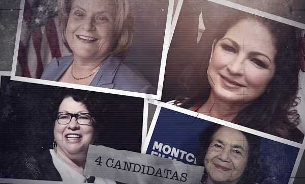 A collage featuring Ileana Ros-Lehtinen, Sonia Sotomayor, Gloria Estefan and Dolores Huerta