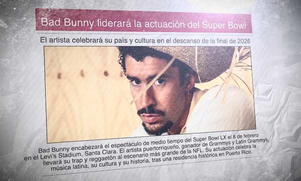 Featured image for “Bad Bunny liderará la actuación del Super Bowl | 2 de octubre 2025”