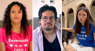 Tres chicos jóvenes en una videoconferencia