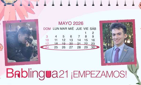 Un calendario del mes de mayo de 2026 con dos imágenes del joven venezolano Kevin Manríquez